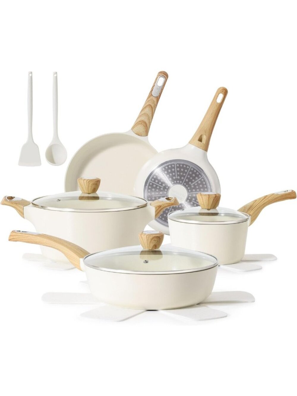 14-Piece Non-Stick Ceramic Cookware Set - Induction Safe, Healthy & Non-Toxic